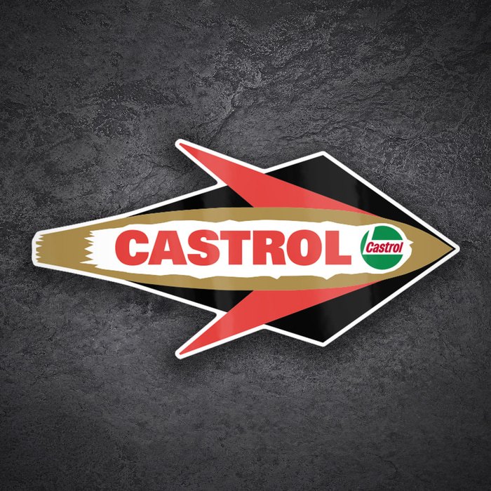 Aufkleber: Castrol Retro Pfeil Rechts Emblem