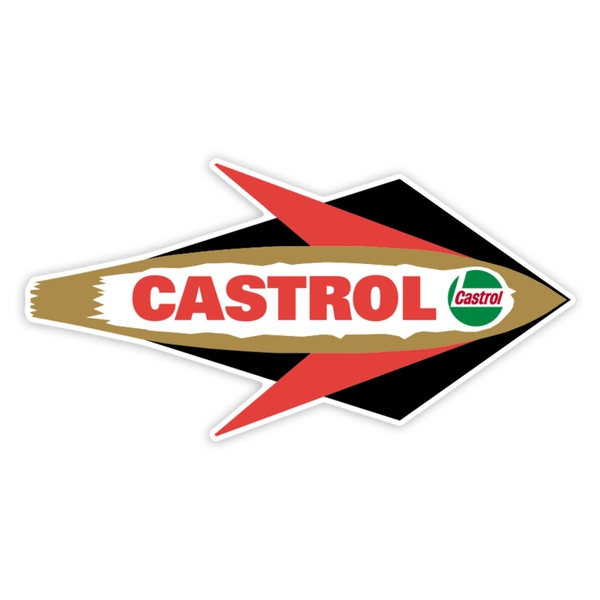 Aufkleber: Castrol Retro Pfeil Rechts Emblem
