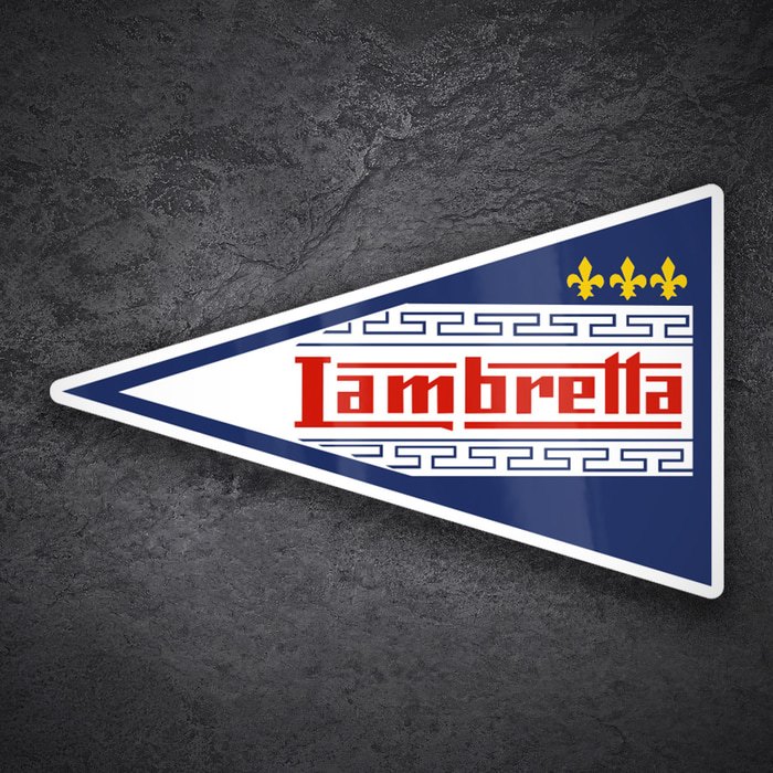 Aufkleber: Klassisches Lambretta Dreieck-Emblem Blau