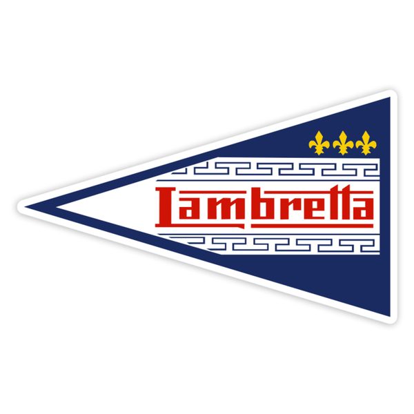 Aufkleber: Klassisches Lambretta Dreieck-Emblem Blau