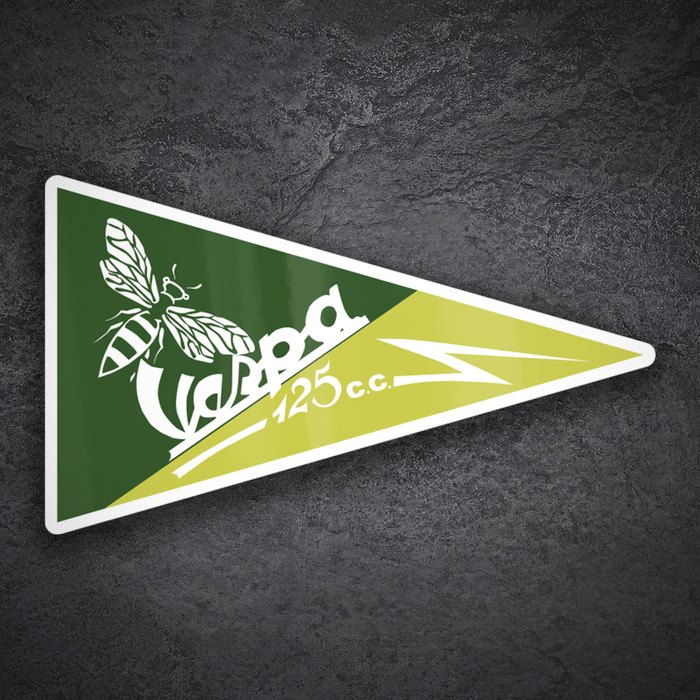Aufkleber: Retro Vespa 125cc Emblem mit Biene