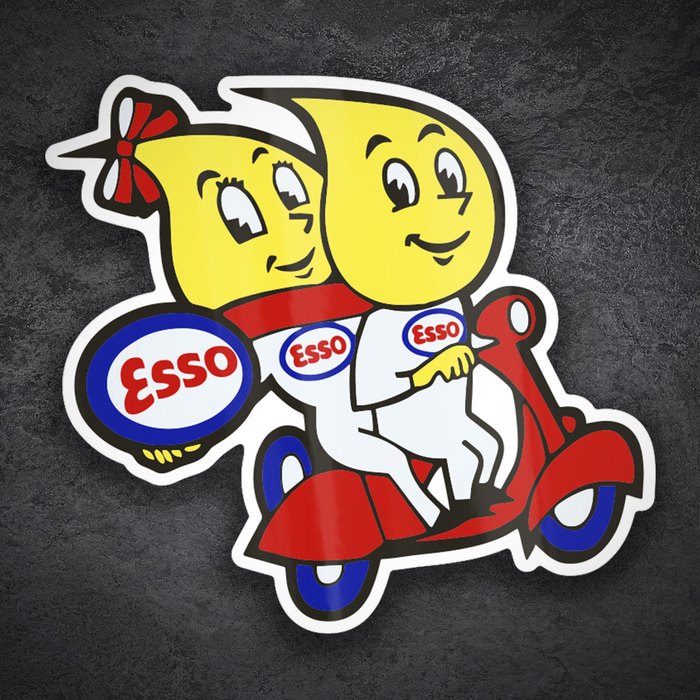 Aufkleber: Esso Paar Roller