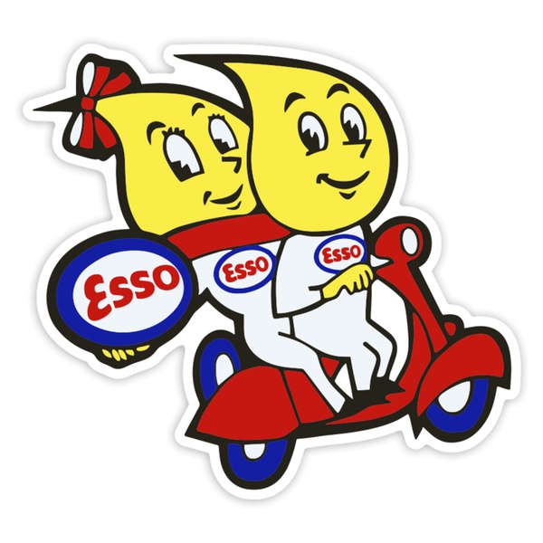 Aufkleber: Esso Paar Roller