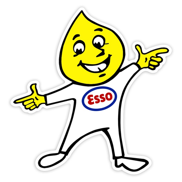 Aufkleber: Esso Tropfen zeigt