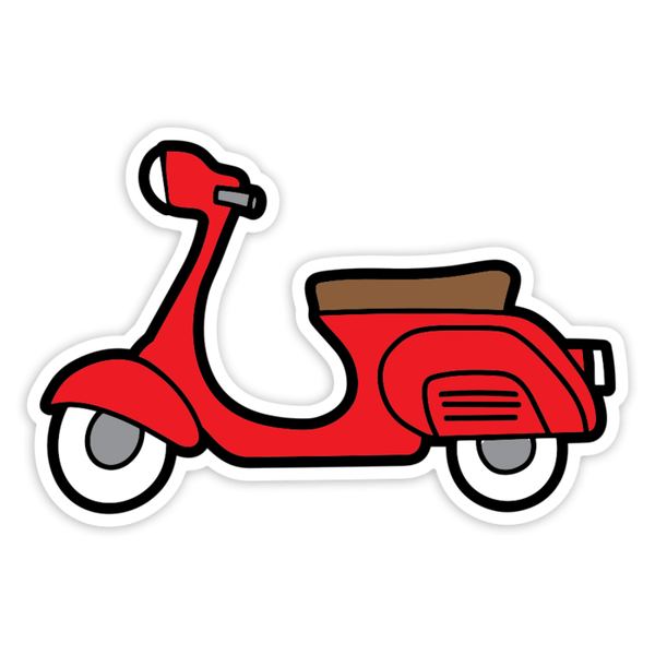 Aufkleber: Einfache Rote Vespa
