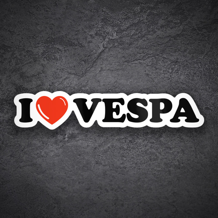 Aufkleber: I Love Vespa