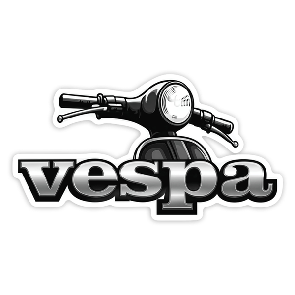 Aufkleber: Vespa Front Silber