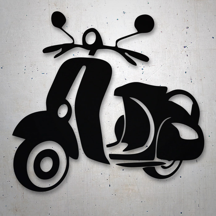 Aufkleber: Klassische Roller Vespa Silhouette