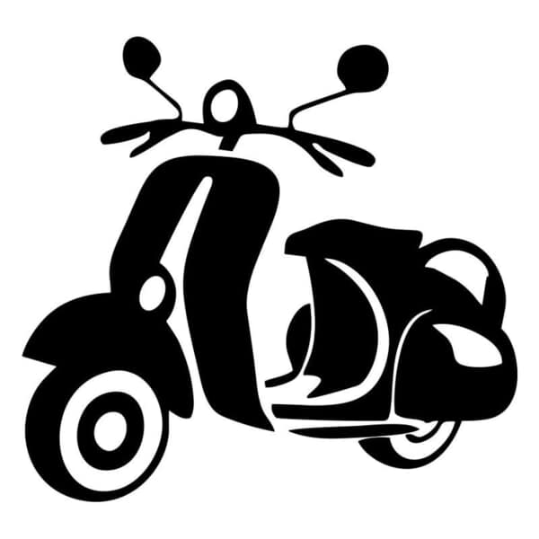 Aufkleber: Klassische Roller Vespa Silhouette