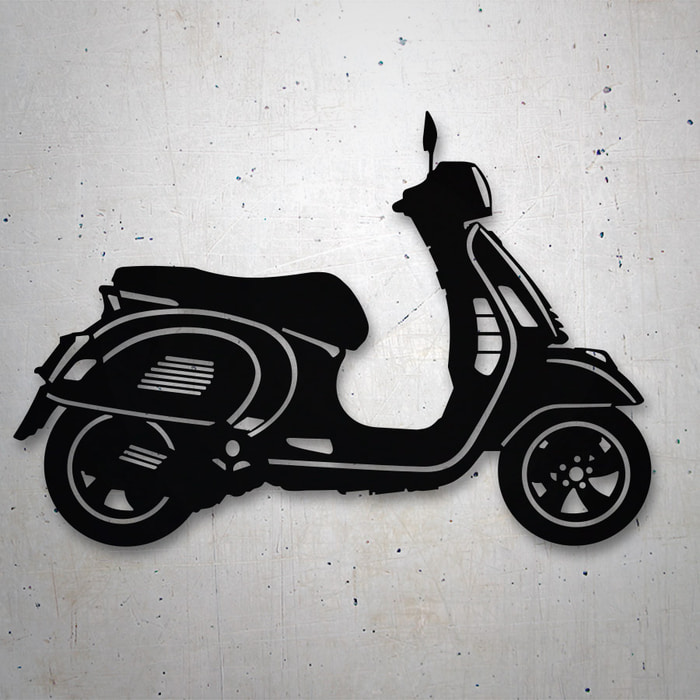 Aufkleber: Moderne Roller Vespa Silhouette