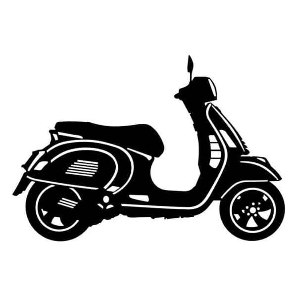 Aufkleber: Moderne Roller Vespa Silhouette