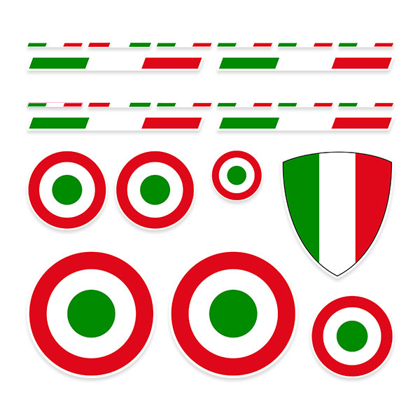 Aufkleber für Motorrad Italien Wappen