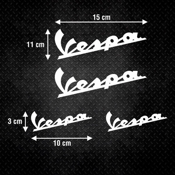 Aufkleber: Vespa Logo Set