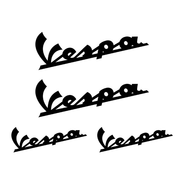 Aufkleber: Vespa Logo Set