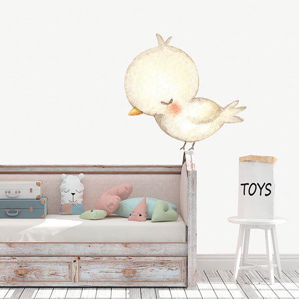 Kinderzimmer Wandtattoo: Süßes Aquarell Vogel