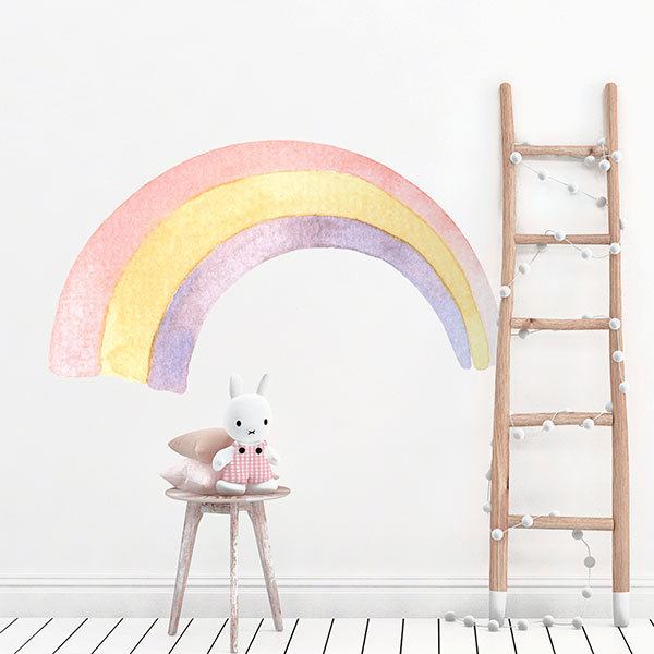 Kinderzimmer Wandtattoo: Regenbogen dreifarbig