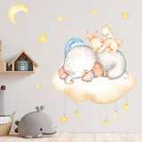 Kinderzimmer Wandtattoo: Kit Tiere die in der Wolke schlafen 5