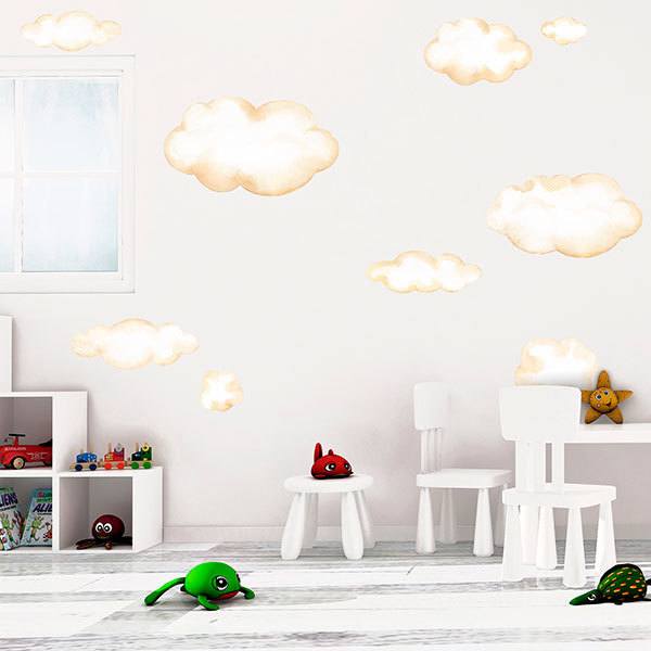 Kinderzimmer Wandtattoo: Kit Aquarell Wolken