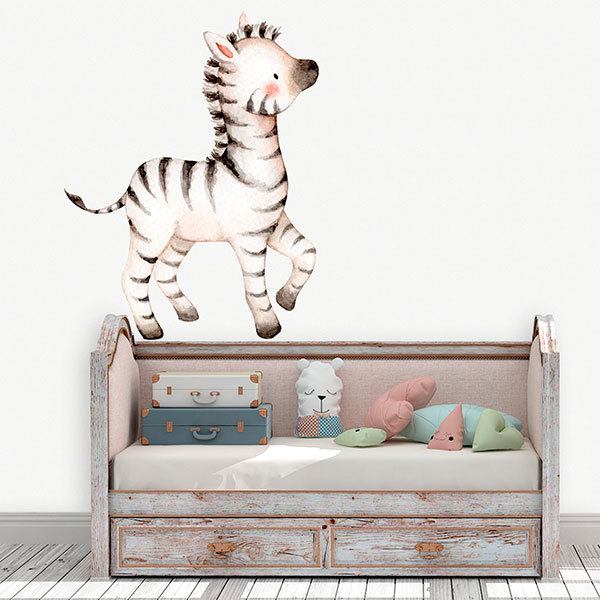 Kinderzimmer Wandtattoo: Aquarell Zebra