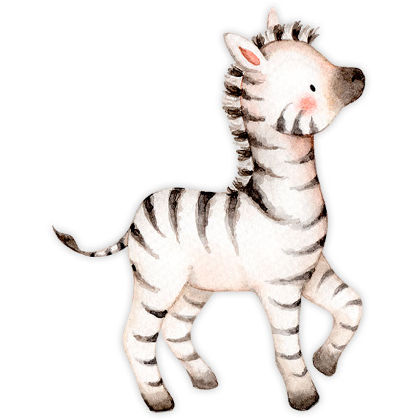 Kinderzimmer Wandtattoo: Aquarell Zebra