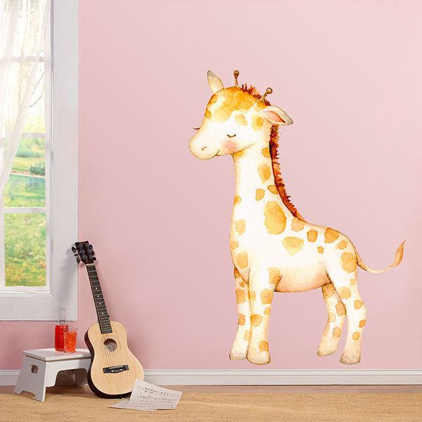 Kinderzimmer Wandtattoo: Aquarell Giraffe