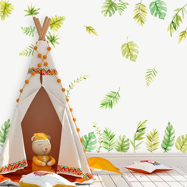 Kinderzimmer Wandtattoo: Waldblätter-Set