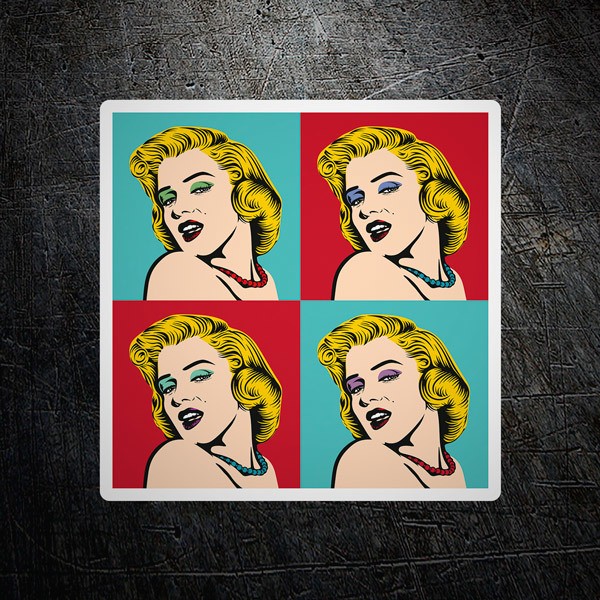 Aufkleber: Porträt Marilyn Warhol