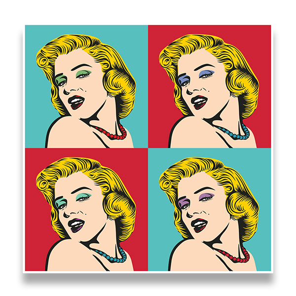 Aufkleber: Porträt Marilyn Warhol