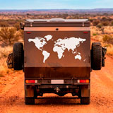 Wohnmobil aufkleber: Silhouette Karte Mundi Niedrig 14