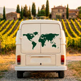 Wohnmobil aufkleber: Silhouette Karte Mundi Niedrig 17