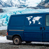 Wohnmobil aufkleber: Silhouette Karte Mundi Niedrig 23