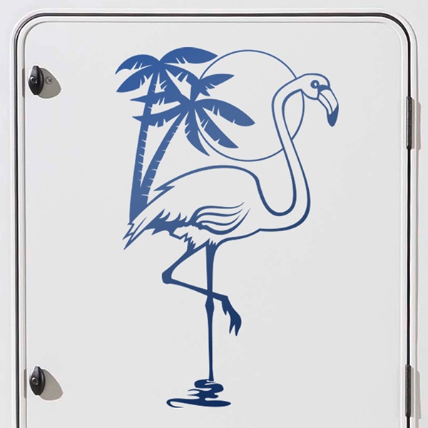 Aufkleber: Flamingo