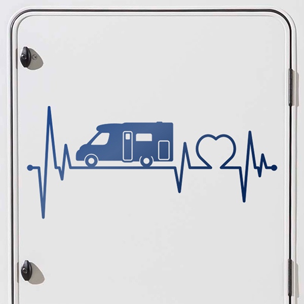 Wohnmobil aufkleber: Motorhome Elektrokardiogramm