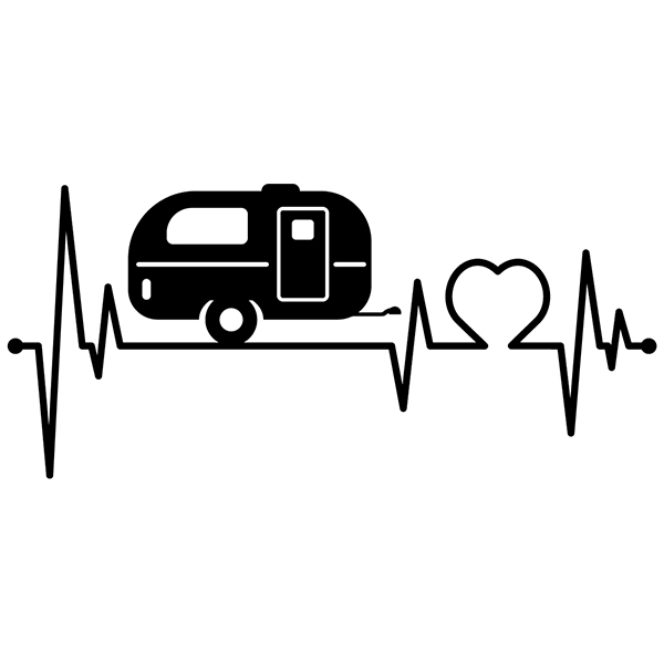 Wohnmobil aufkleber: Caravan Elektrokardiogramm