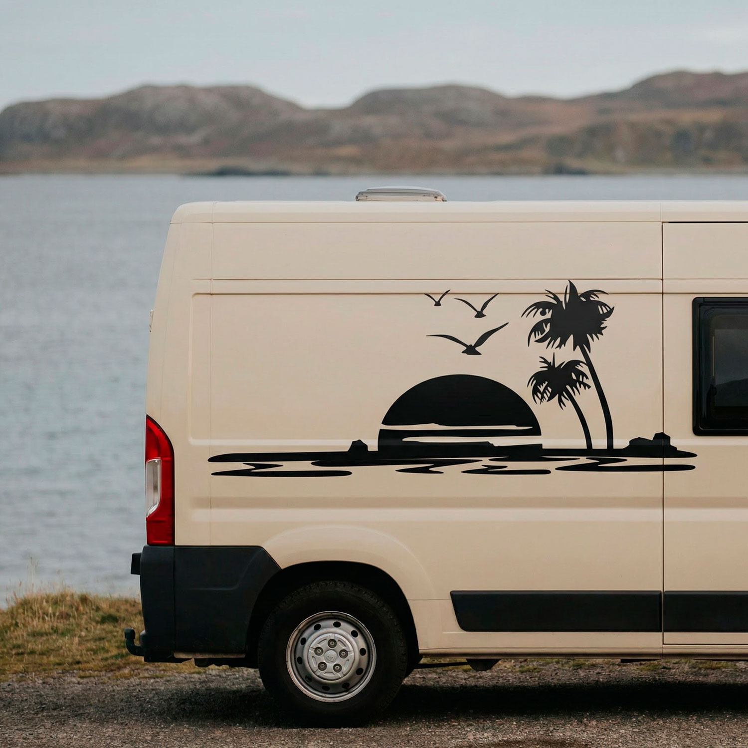 Wohnmobil aufkleber: Paradiesischer Strand