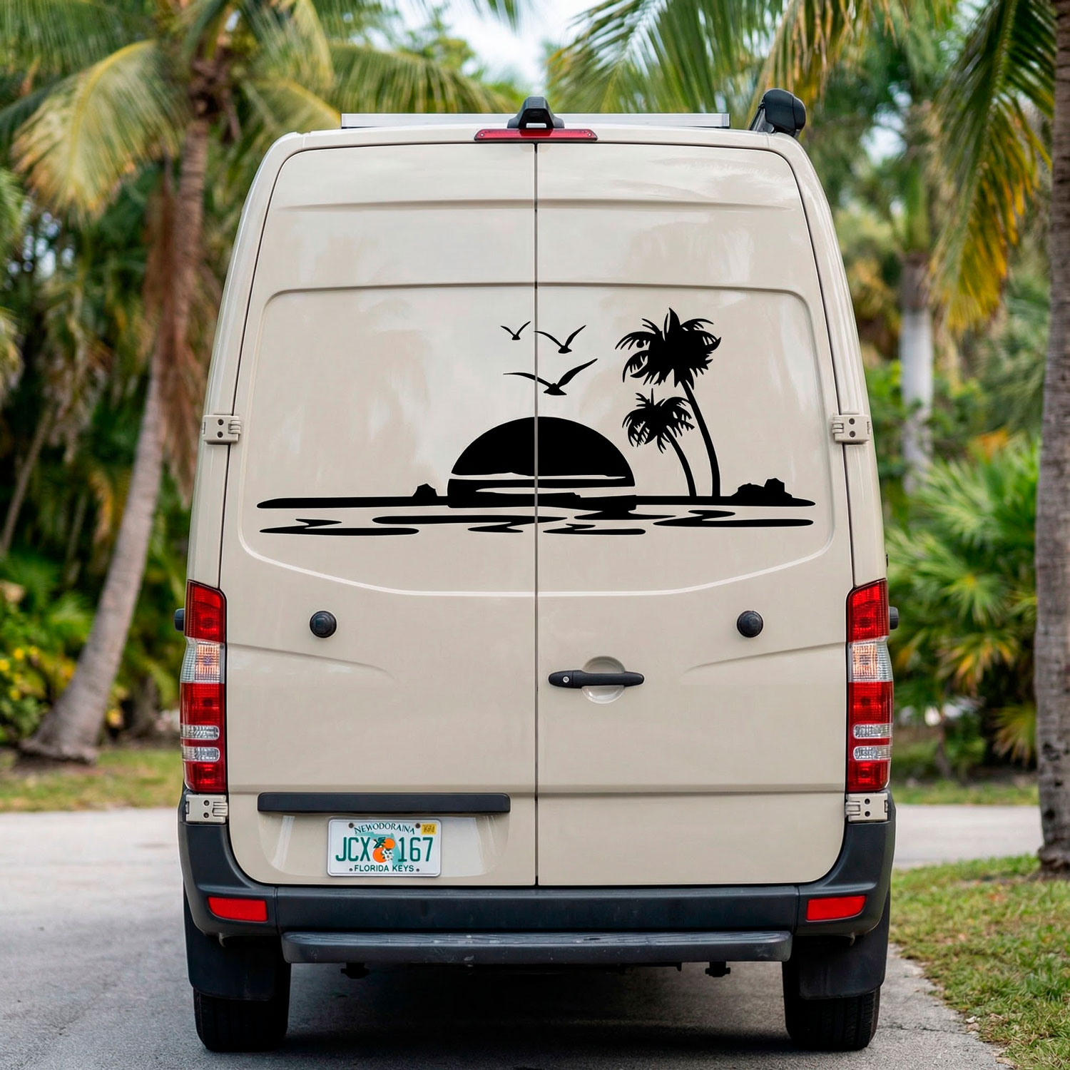 Wohnmobil aufkleber: Paradiesischer Strand