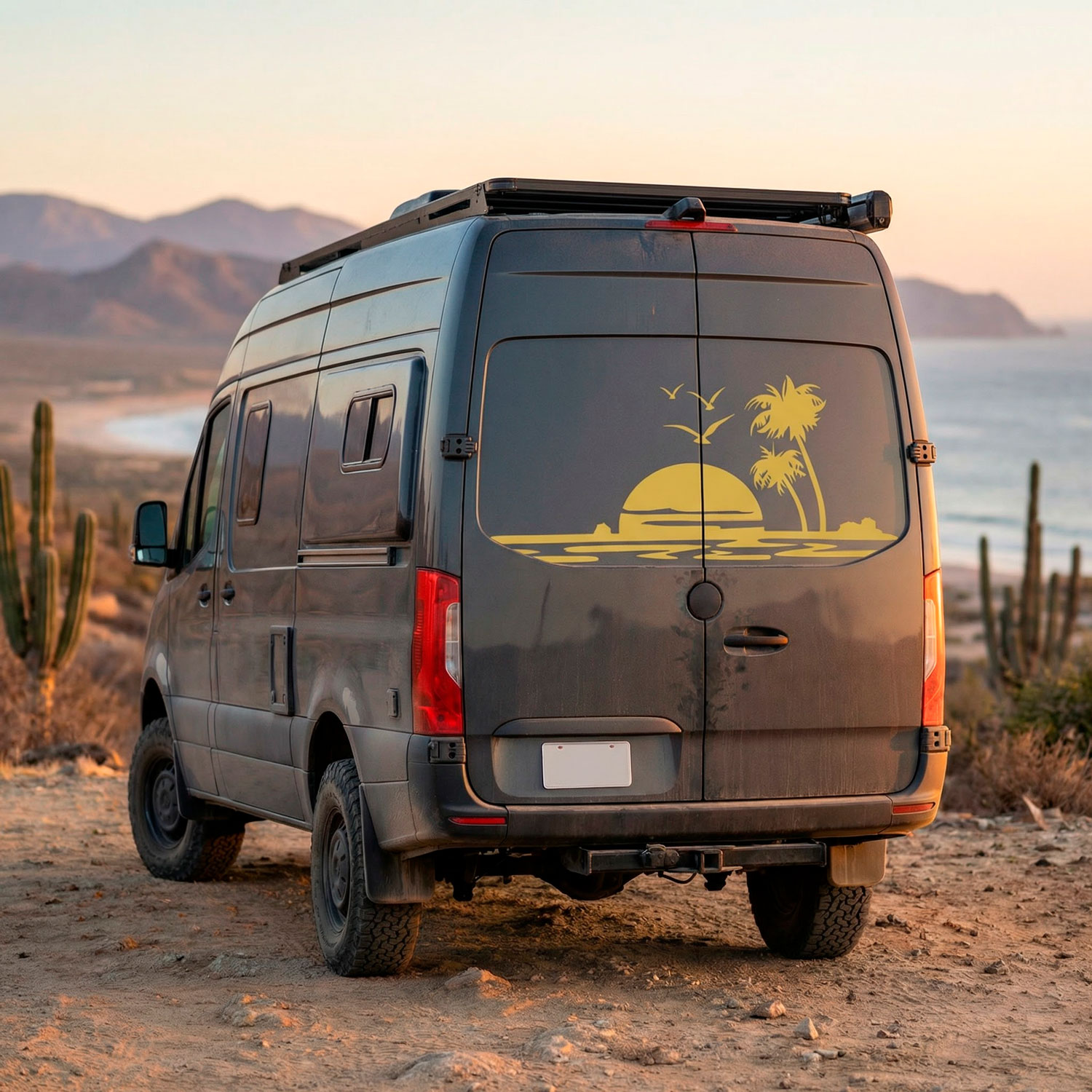 Wohnmobil aufkleber: Paradiesischer Strand