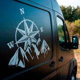 Wohnmobil aufkleber: Kompassrose in den Bergen 2
