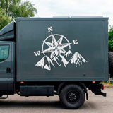 Wohnmobil aufkleber: Kompassrose in den Bergen 9