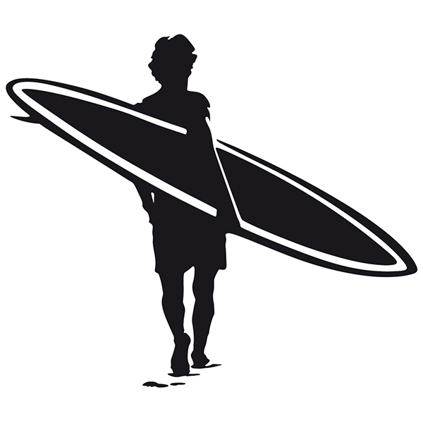 Wohnmobil aufkleber: Surfer am Strand