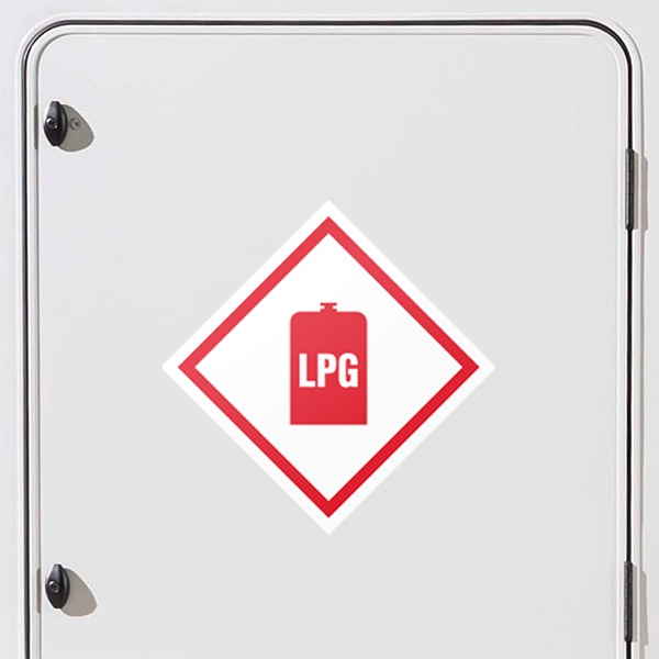 Wohnmobil aufkleber: Straßenschilder Achtung LPG
