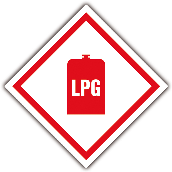 Wohnmobil aufkleber: Straßenschilder Achtung LPG