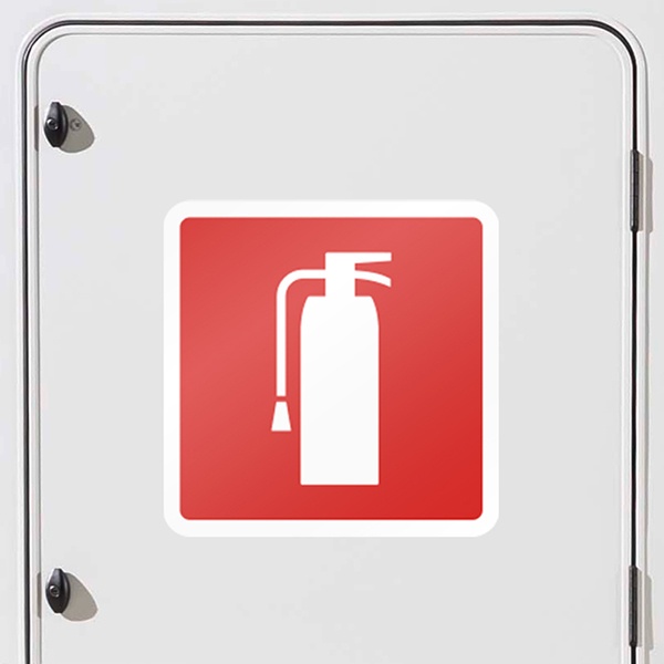 Wohnmobil aufkleber: Straßenschilder Feuerlöscher