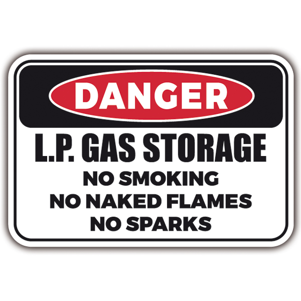Wohnmobil aufkleber: DANGER - LP GAS Storage