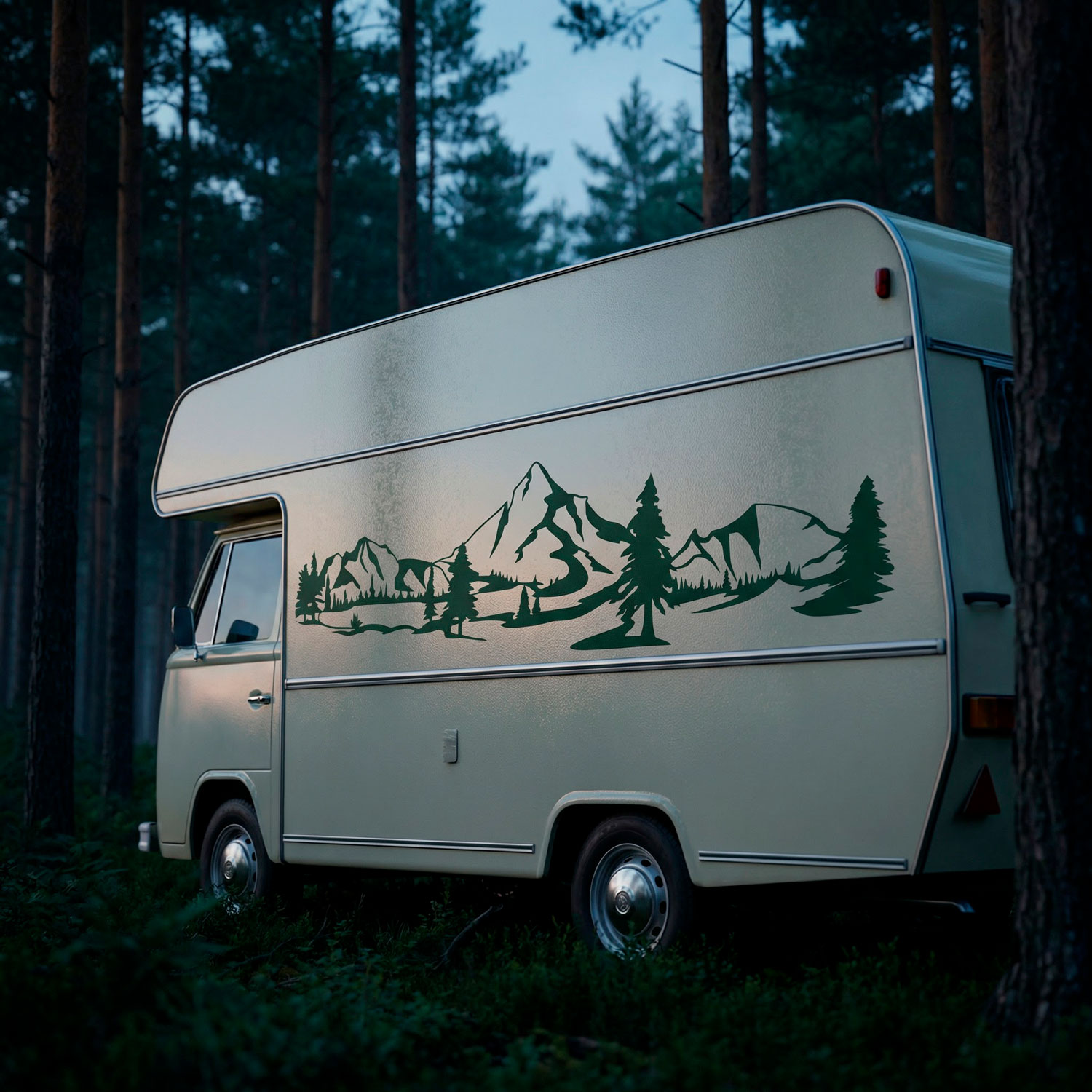 Wohnmobil aufkleber: Berglandschaft