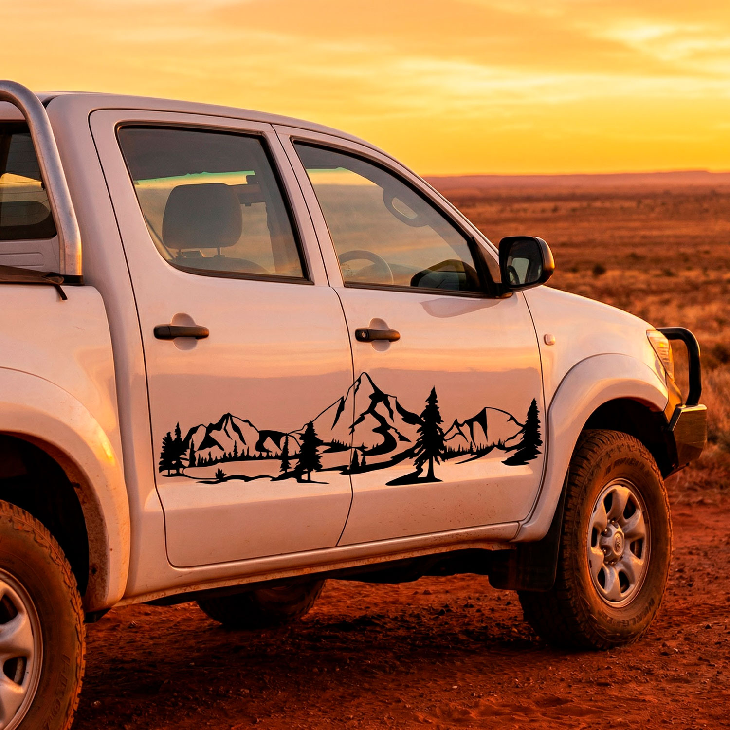 Wohnmobil aufkleber: Berglandschaft