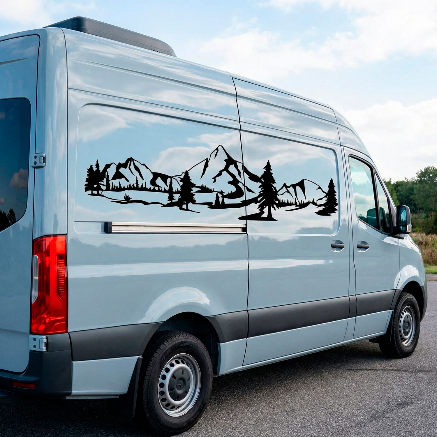 Wohnmobil aufkleber: Berglandschaft