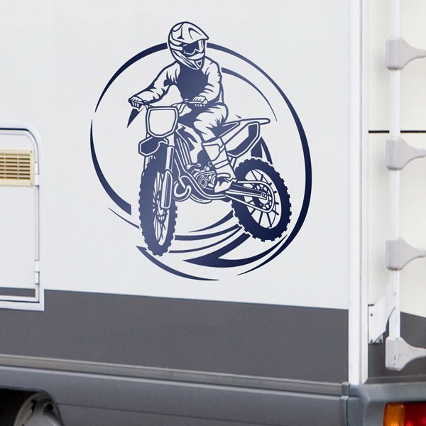 Aufkleber: Trial-Motorrad