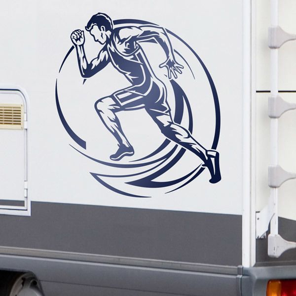 Aufkleber: Leichtathletik Sprint