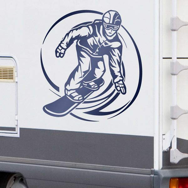 Aufkleber: Snowboardfahrer